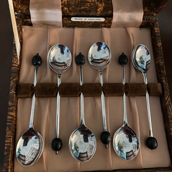 Vintage Silver Plate Demi-Tasse Spoon Set - Picture 1 of 4